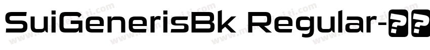 SuiGenerisBk Regular字体转换